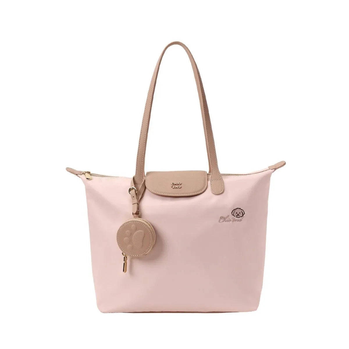 Oxford cloth large capacity shoulder bag in horizontal square shape with sandwich pocket organisation