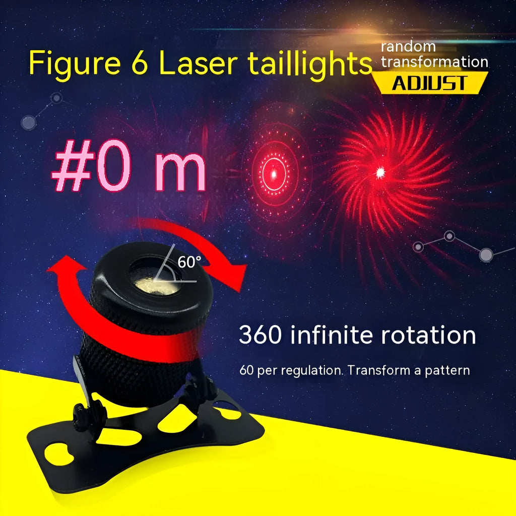 Vehicle laser fog lamp with red laser, aluminium housing, measuring 20x24x40mm
