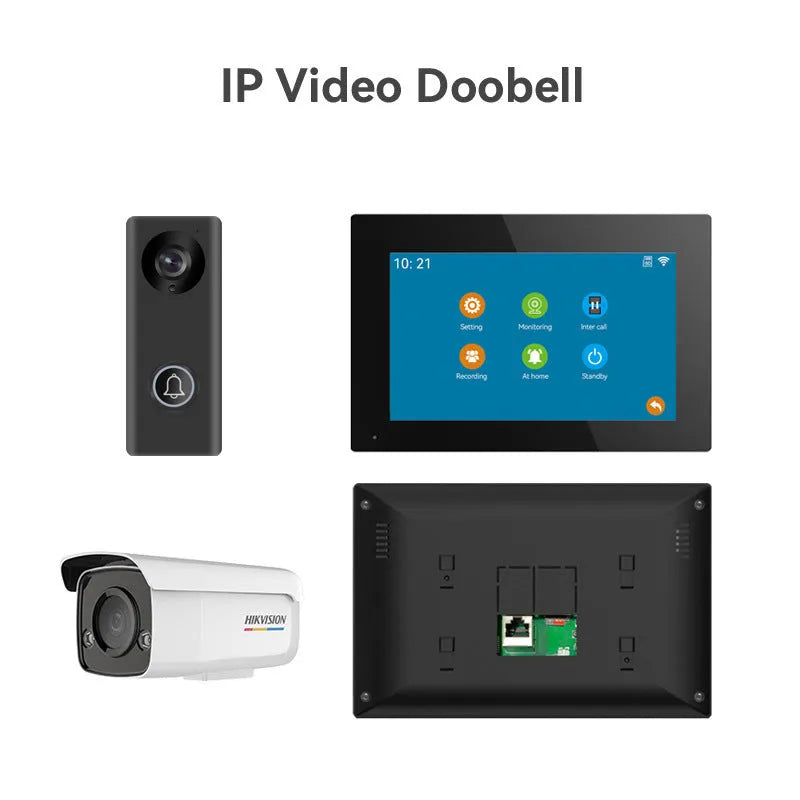 10-inch wireless network video intercom doorbell with colour HD display and 1080P camera for home security