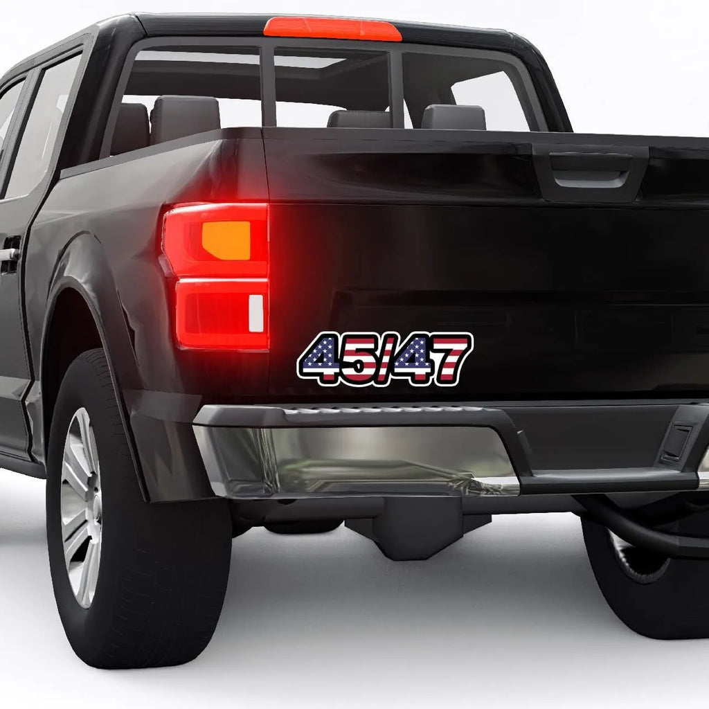 Creative portable car window vinyl sticker set of three colour styles, each 5 by 1.6 inches, on glass surface