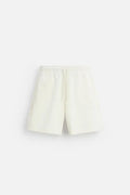 Loose double-sided cloth texture short sleeve shirt and matching shorts set in polyester