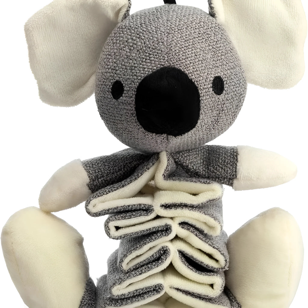 Hollypet gray koala dog toy measuring 30cm with crinkle paper inside