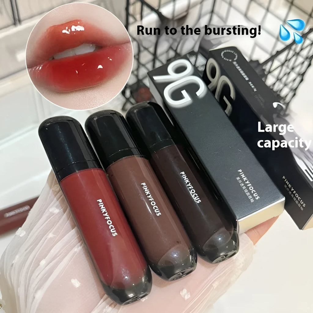 Mirror Lip Paint liquid lipstick in six matte shades: Black Tomato, Orange Brown, Bean Paste, Rose, And Red, Sweet Potato