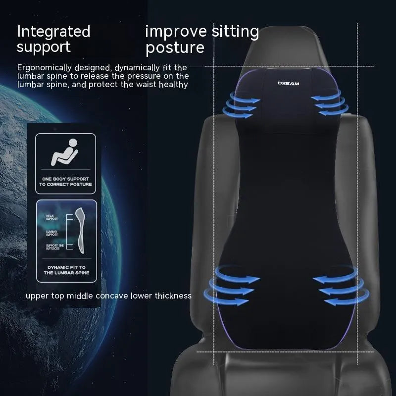 Automotive memory foam cushion headrest with polyester cover in multiple colour options