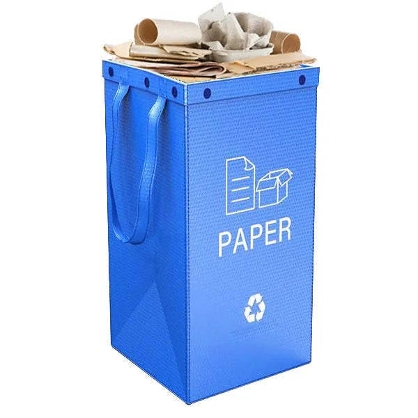 40-litre blue household plastic bin with waterproof construction for indoor waste classification