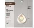 Retro industrial pendant light with milky white glass shade 32cm diameter
