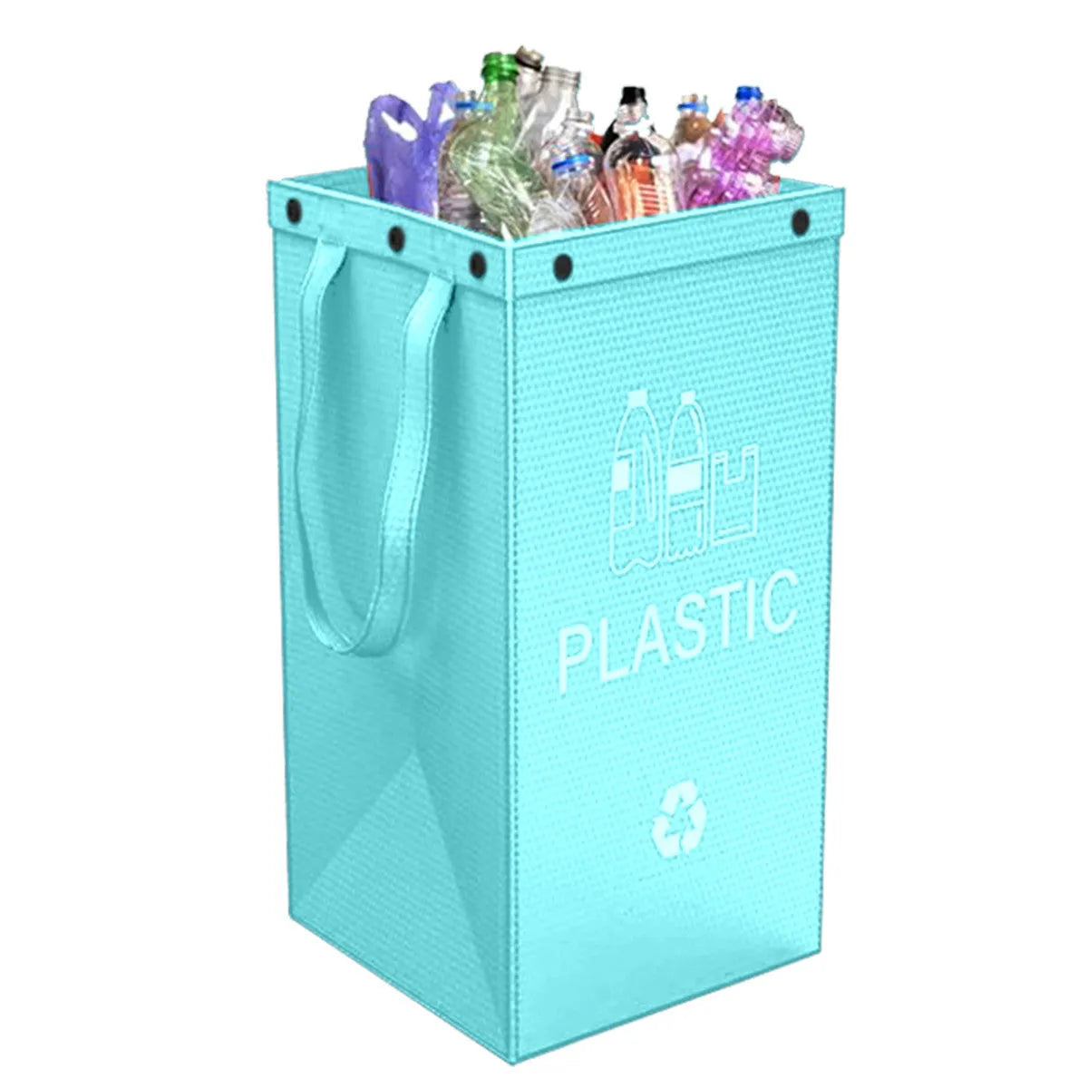 40-litre blue household plastic bin with waterproof construction for indoor waste classification