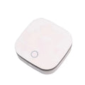 White compact USB negative ion air purifier for car cabin use
