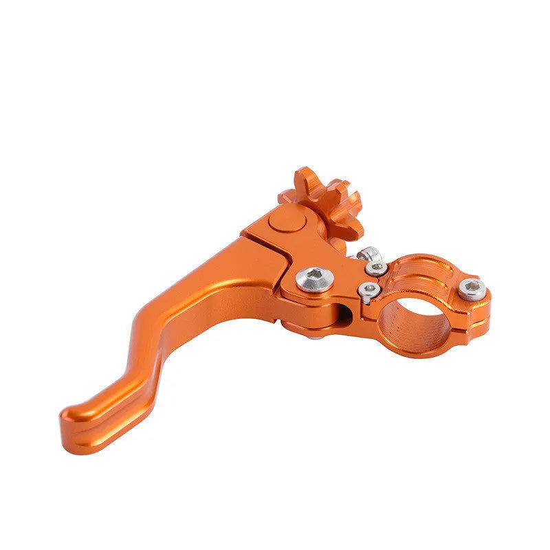 Aluminium alloy shorty two-finger motorcycle clutch lever in multiple colour options.