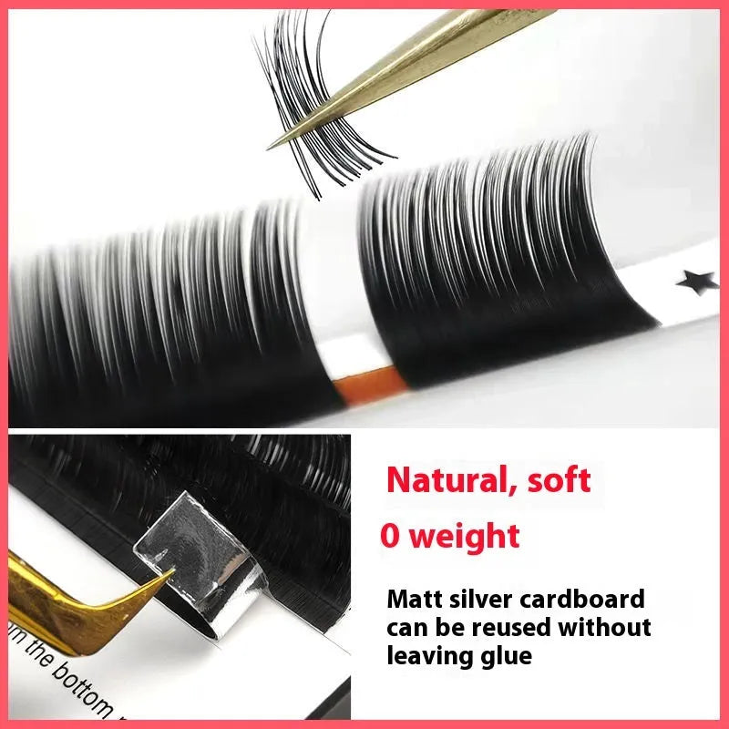Close-up of 16-row dense mink hair false eyelashes showing length options from 8mm to 18mm.
