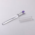 Reusable silicone lip brush set with protective caps in eight colour options