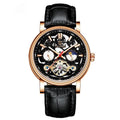 Men's mechanical tourbillon watch with luminous hands and waterproof design in multiple colour options