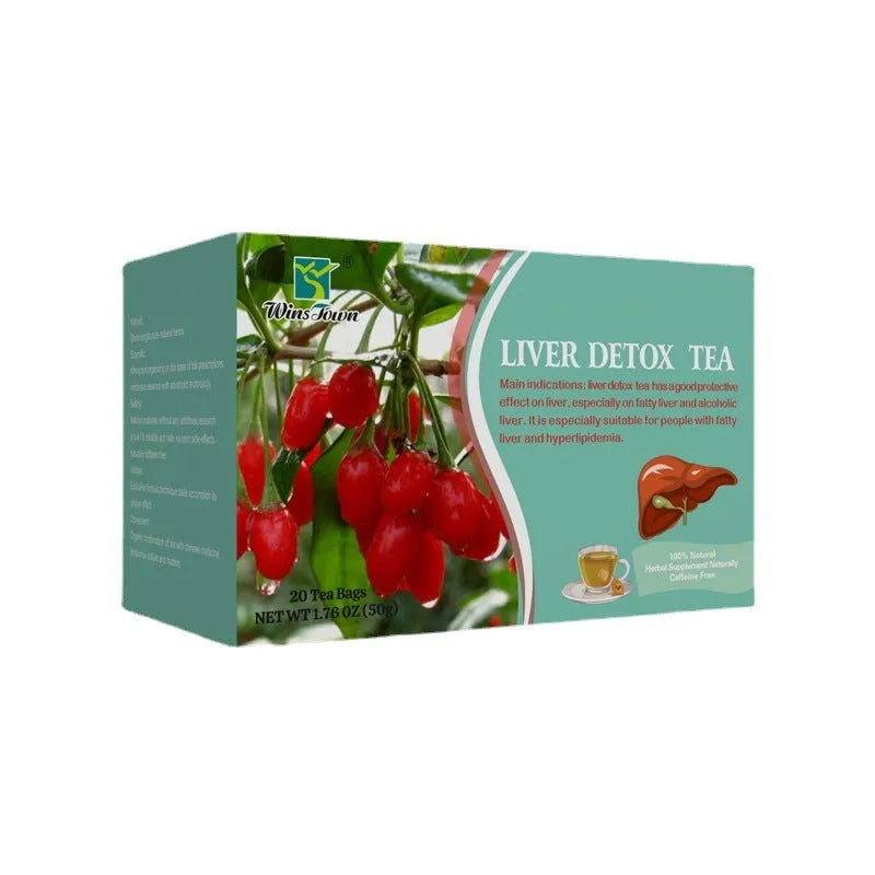 Box of herbal substitutional tea containing 50g of medicinal food homology tea leaves.