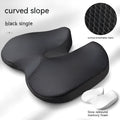 Curved bevel seat cushion in solid colour with memory foam core for tailbone and anal support
