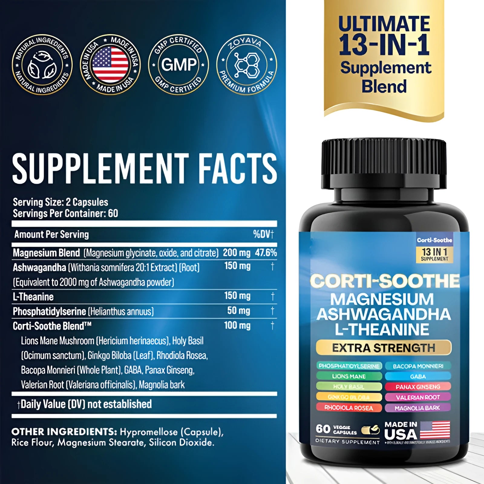 Bottle of 60 South African drunken eggplant magnesium capsules with extraction process