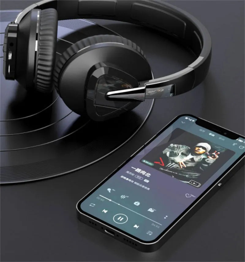 H3 Wireless Over-Ear Headset in black showing all-inclusive ear cups and multi-function buttons.