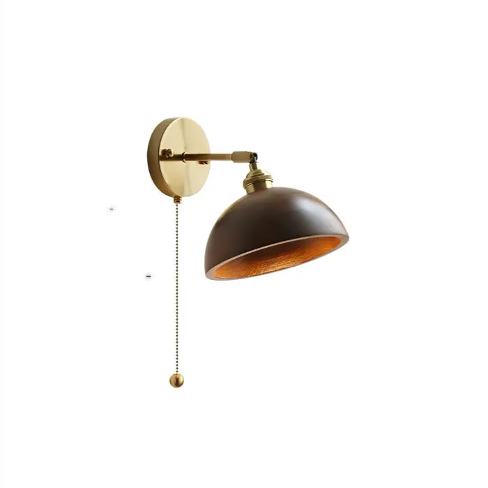 Nordic style walnut wood bedside wall lamp with wall mount and 220V UK voltage