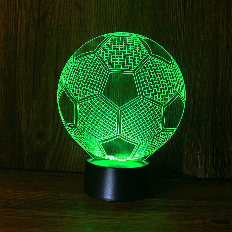 USB LED night light sepak takraw shape with acrylic shade and USB cable