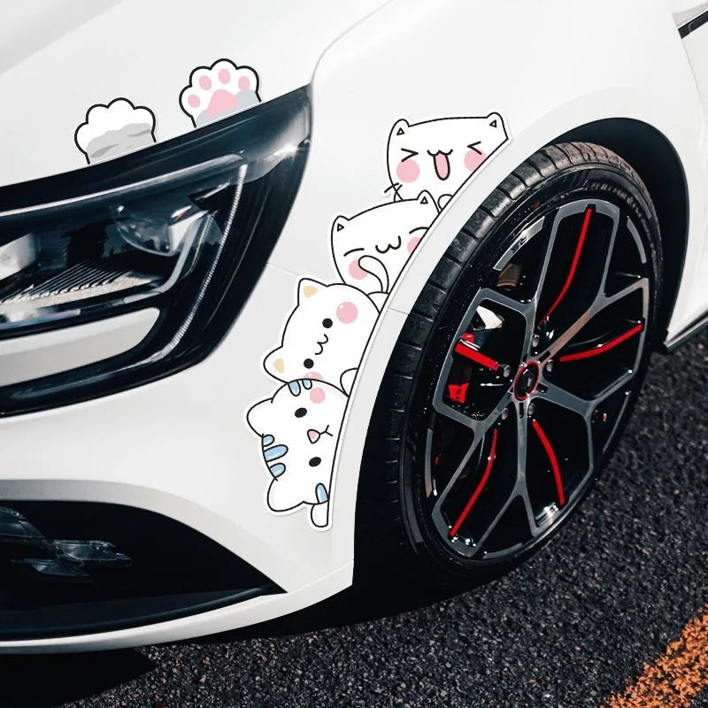 Car front bumper scratch blocking sticker with cartoon anime pattern in 30cm length option