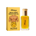 12ml male chest reduction oil bottle with bee venom and vitamin E ingredients