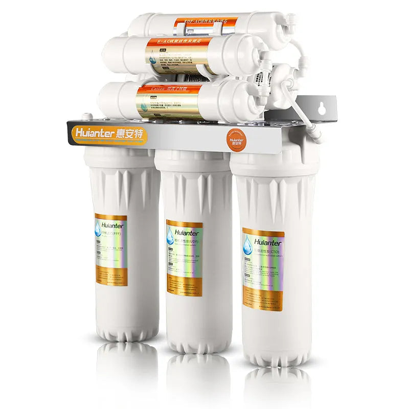 White plastic water purifier filter for direct drinking from tap water