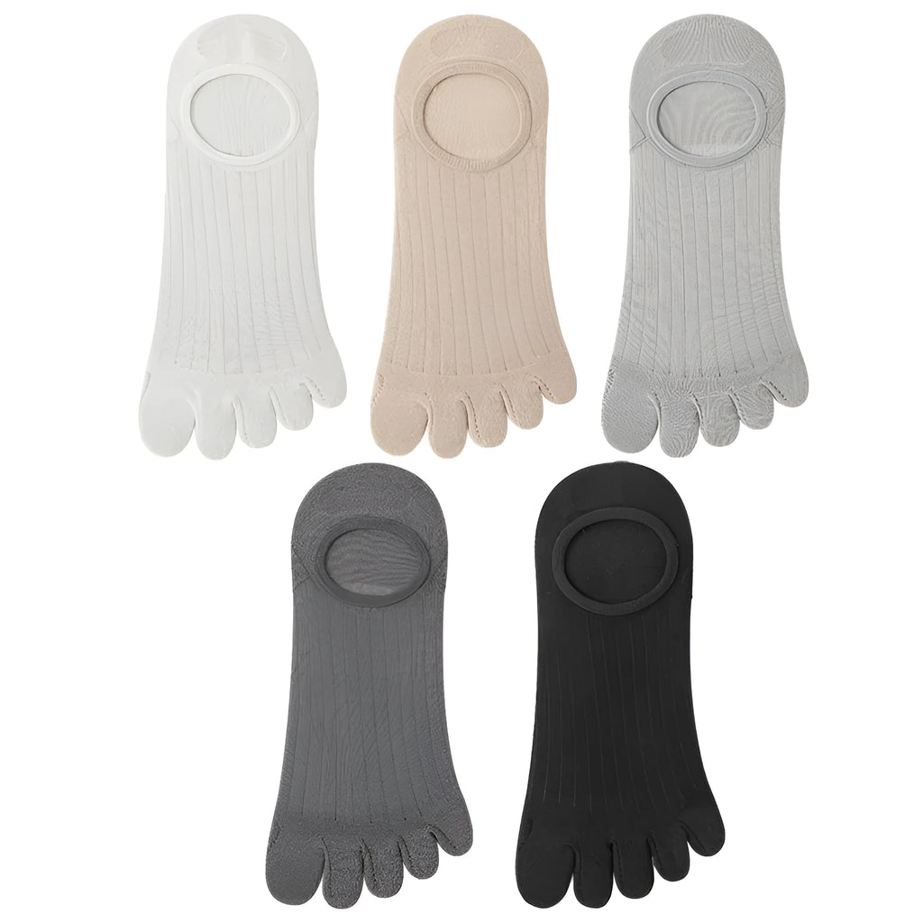 Men's five-finger invisible summer socks in modal cotton with antibacterial properties