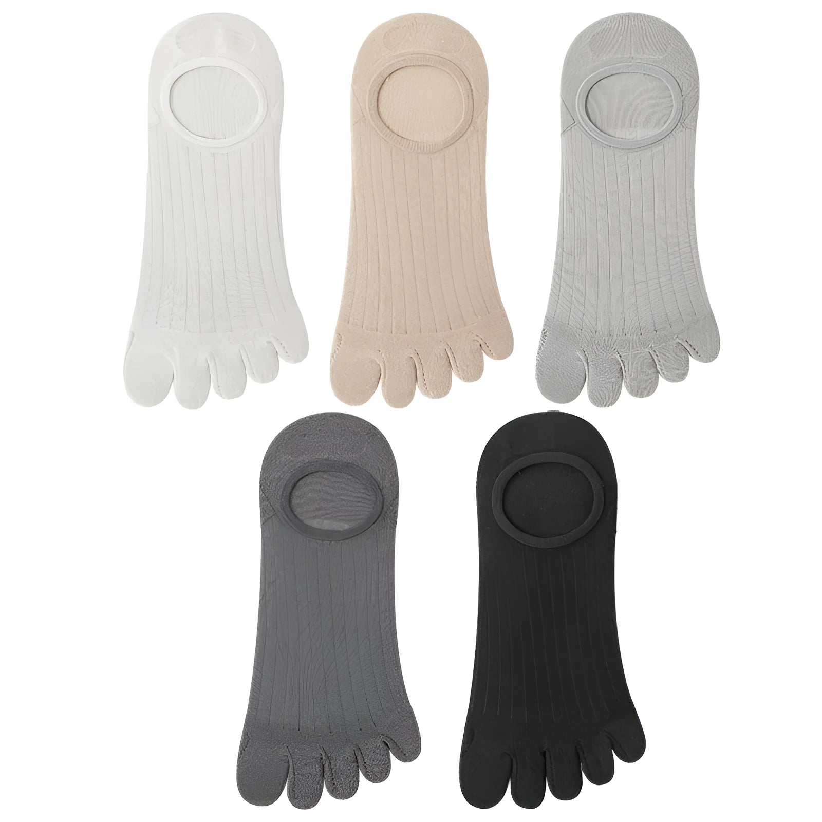Men's five-finger invisible summer socks in modal cotton with antibacterial properties