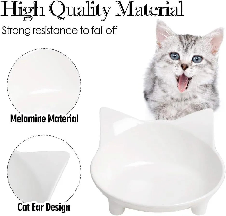 Black shallow melamine pet food bowl with non-slip rubber base on a wooden surface.