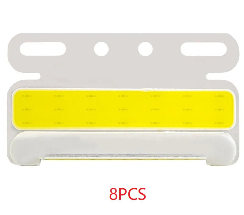 12V 24V aluminium alloy LED COB truck side marker light in red, yellow, green, blue, and white.