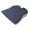 Memory foam car cushion with fixed straps in black colour on office chair