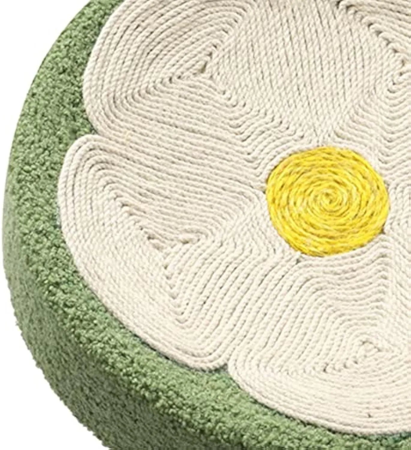 Green round sisal cat scratcher bowl lounge bed with 39cm diameter