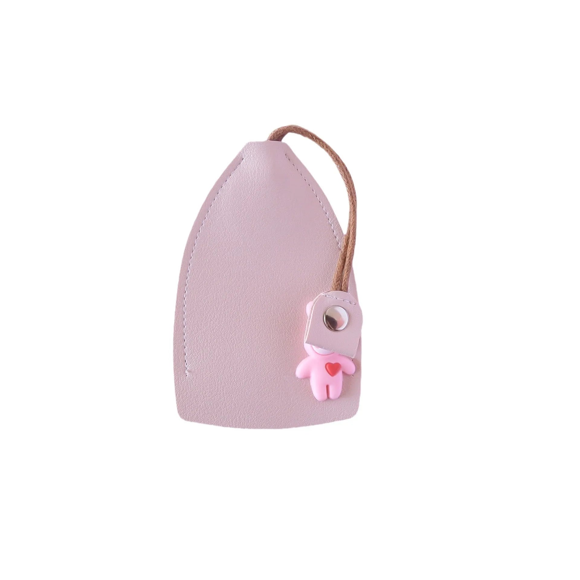 PU leather car key case showing interior storage for keys and credit cards in available colour options