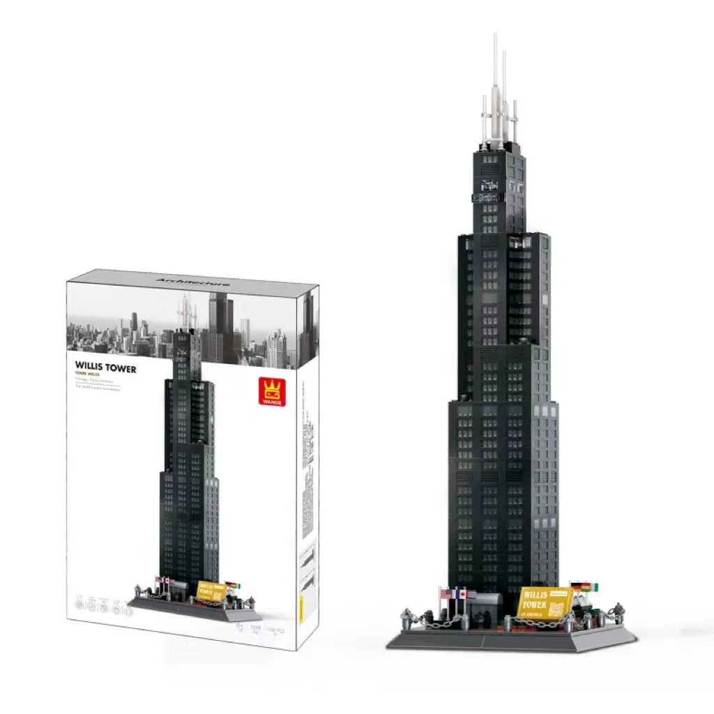 Wange small particle ABS plastic building blocks set with over 800 pieces for building world landmark models