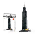 Wange small particle ABS plastic building blocks set with over 800 pieces for building world landmark models