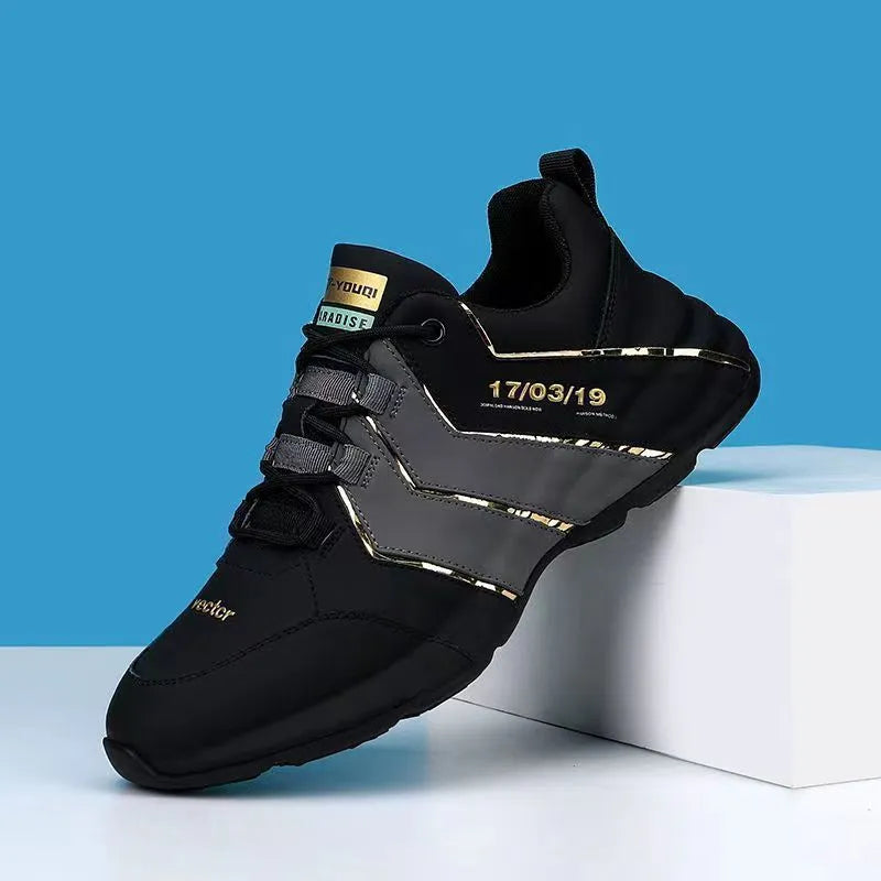 Teenagers casual sneakers with thick plastic soles and mesh lining in black, grey, and white colour options