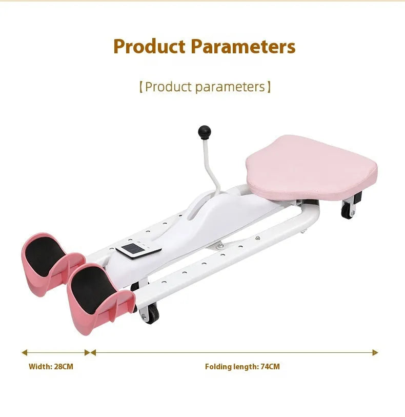 Pink horse leg opener stretching equipment with optional backrest for hip opening exercises