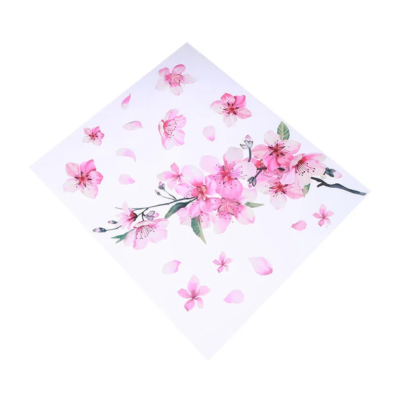 Cherry blossom flower pattern car stickers in two sizes for vehicle decoration