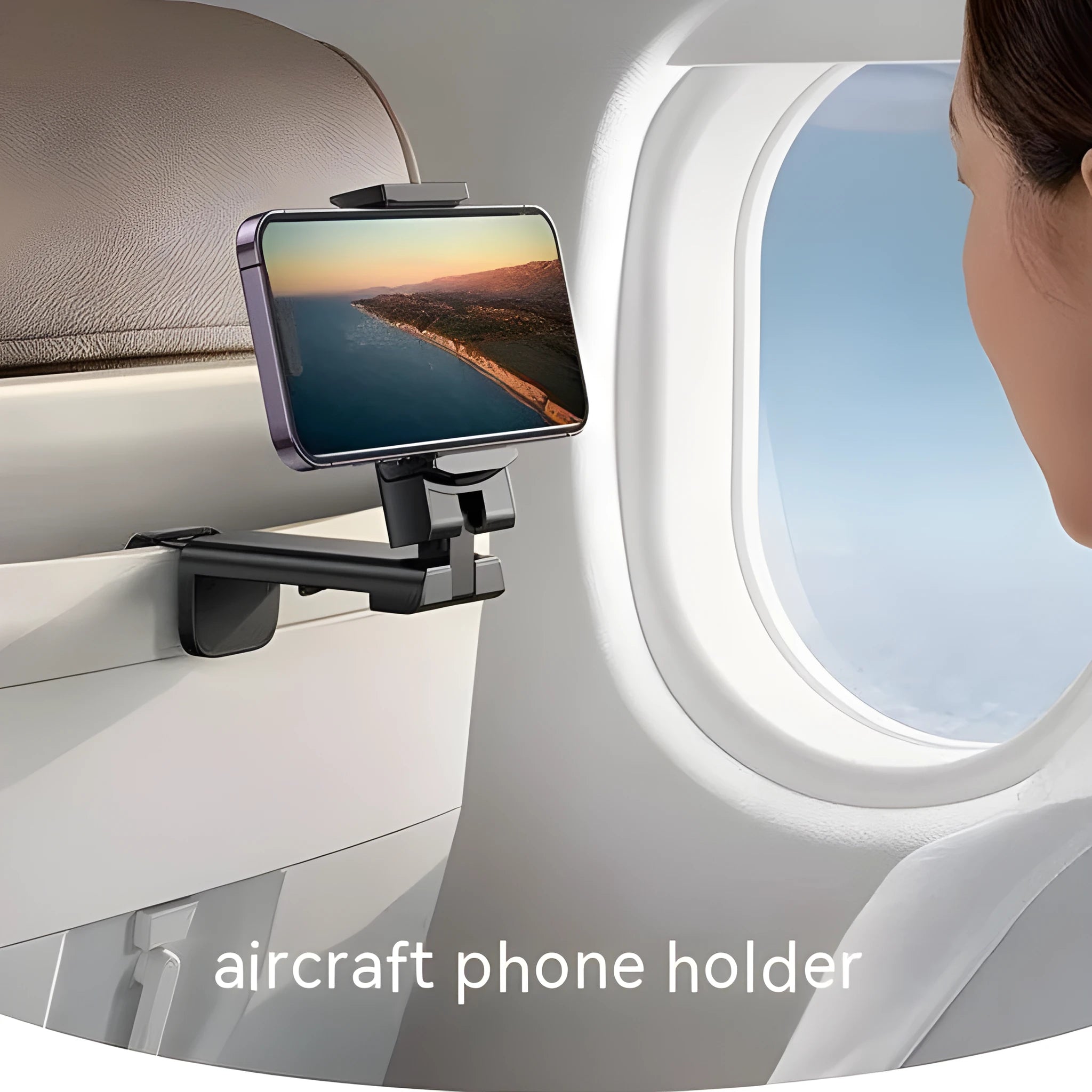 Foldable rotating universal smartphone stand in black, grey, or green colour on a flat surface