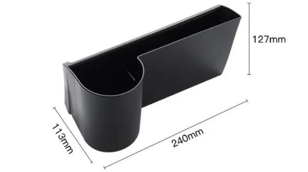 Plastic dashboard water cup holder designed for Tesla Model 3 and Model Y cars.