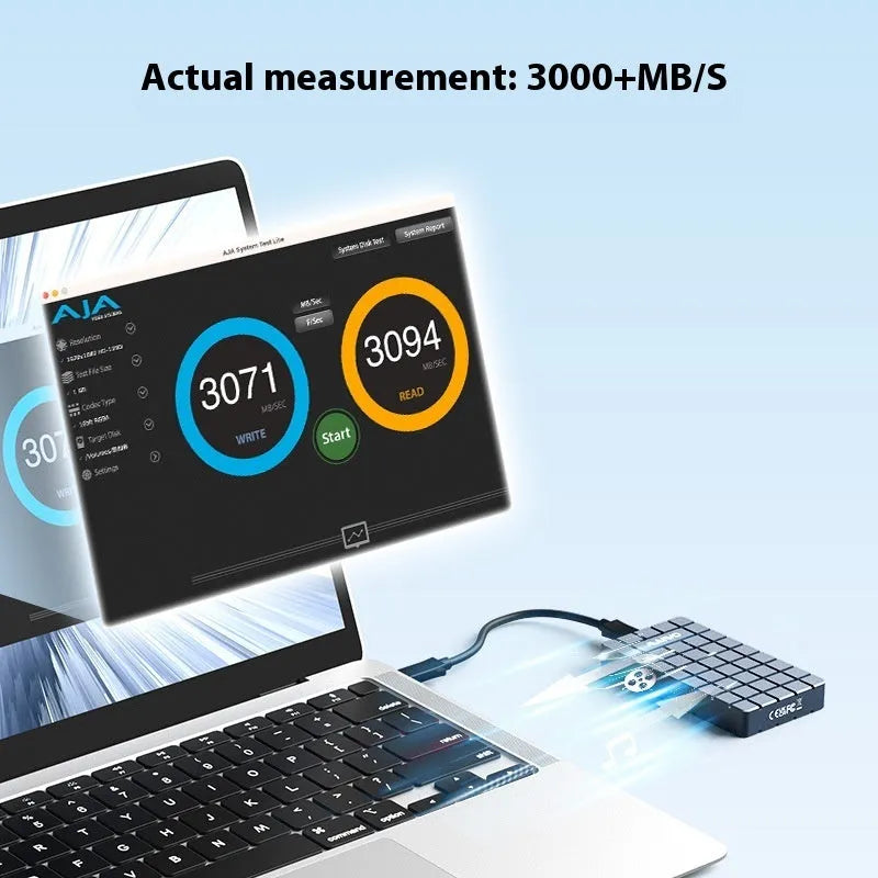 USB4 aluminium hard disk enclosure for M.2 NVMe SSDs measuring 50x118x13mm