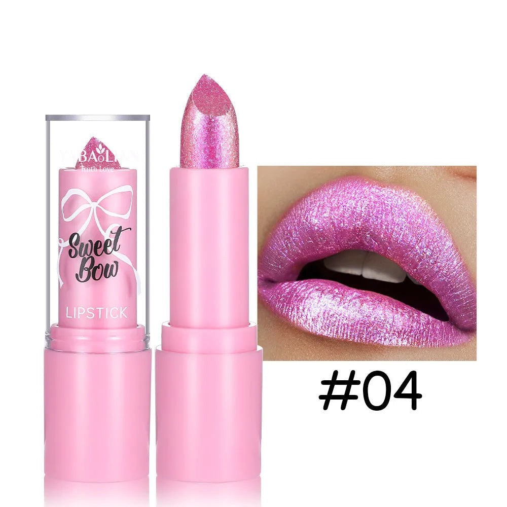 XINGX Sweetheart Bow Diamond Lipstick in six colour shades from the Starlight Diamond series.