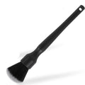 Black car detailing brush with super soft pig hair bristles and PP handle in two sizes for vehicle interior cleaning