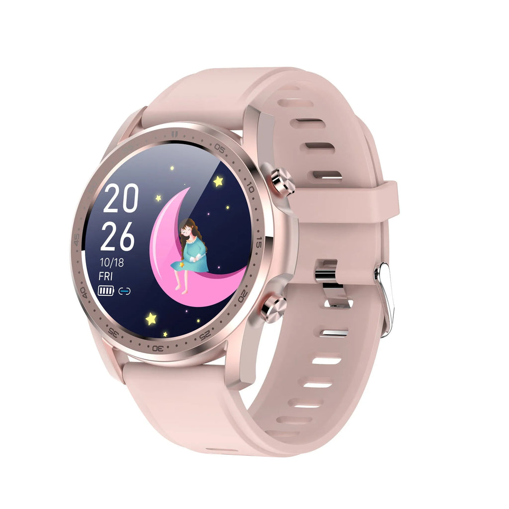 Black or grey smart bracelet with 1.3-inch screen and zinc alloy case for body temperature monitoring.