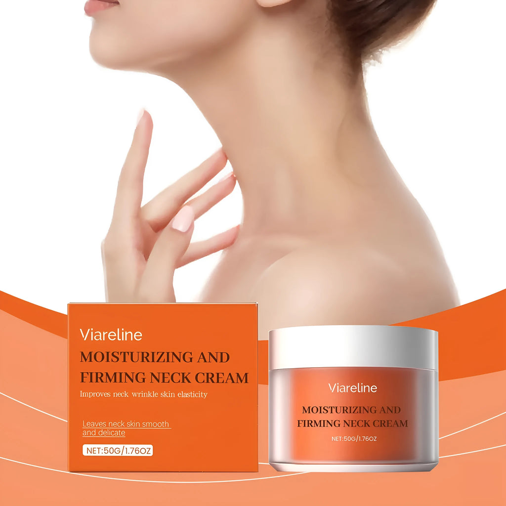50g neck contour moisturising cream jar with 6.3x6.3x4.5cm packaging dimensions