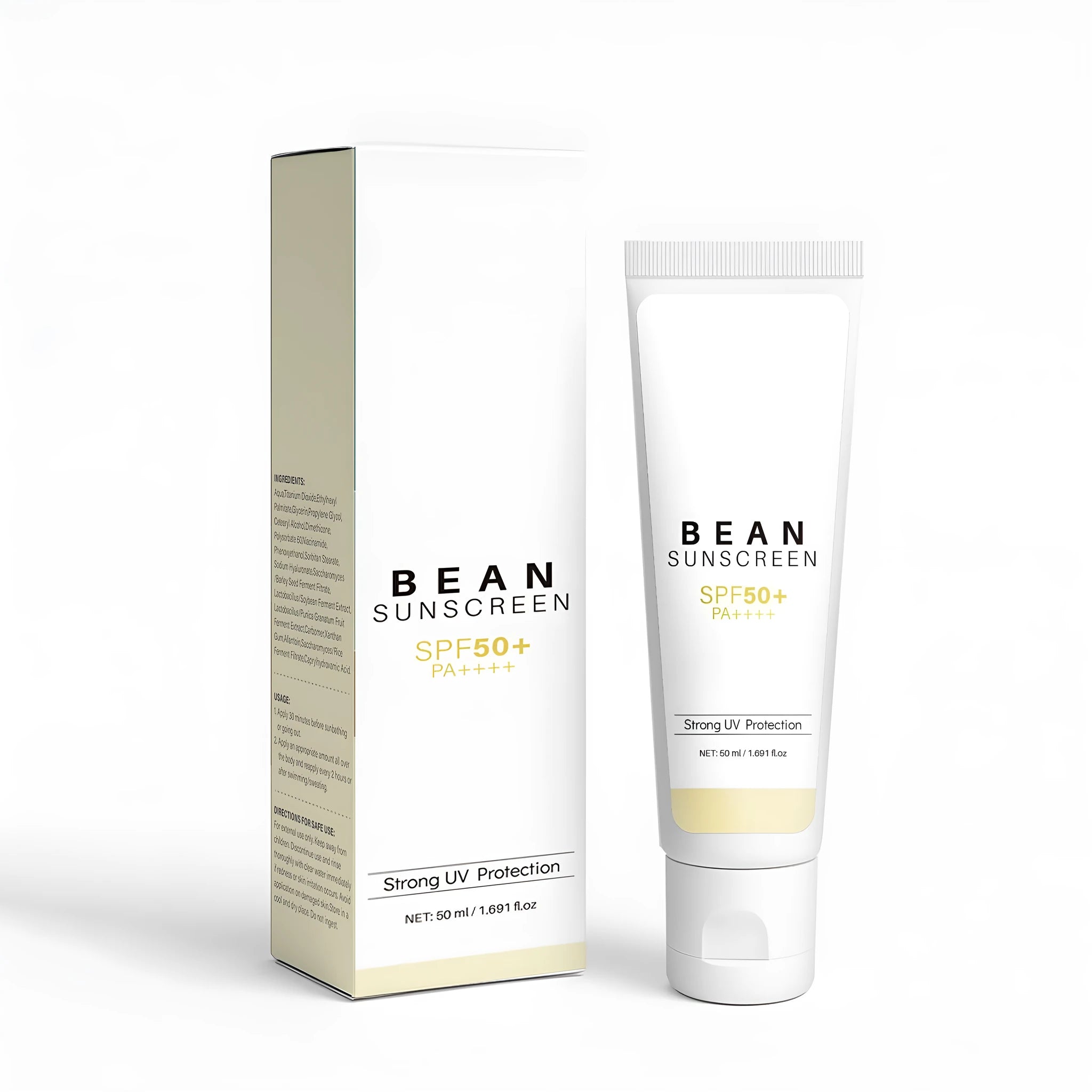 Waterproof UV protection makeup primer cream in 50ml pump bottle
