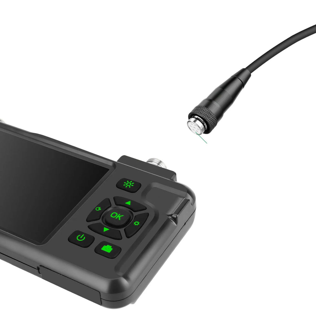 Handheld industrial endoscope with 4.5-inch screen and 5.5mm camera probe on 1m cable