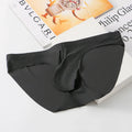 Ice silk men's briefs with seamless construction and built-in bullet separation pocket in multiple colour options
