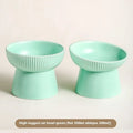 Anti-tumble pet goblet rice bowl for cats in matte purple porcelain