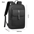 Black lightweight Oxford cloth backpack with urban simplicity style for business commute