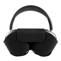 AirPods Max headset inside a black PU leather protective case with stitching